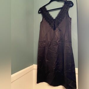 Cos women’s black slip dress - size 2 - lace trim - sleeveless-great condition